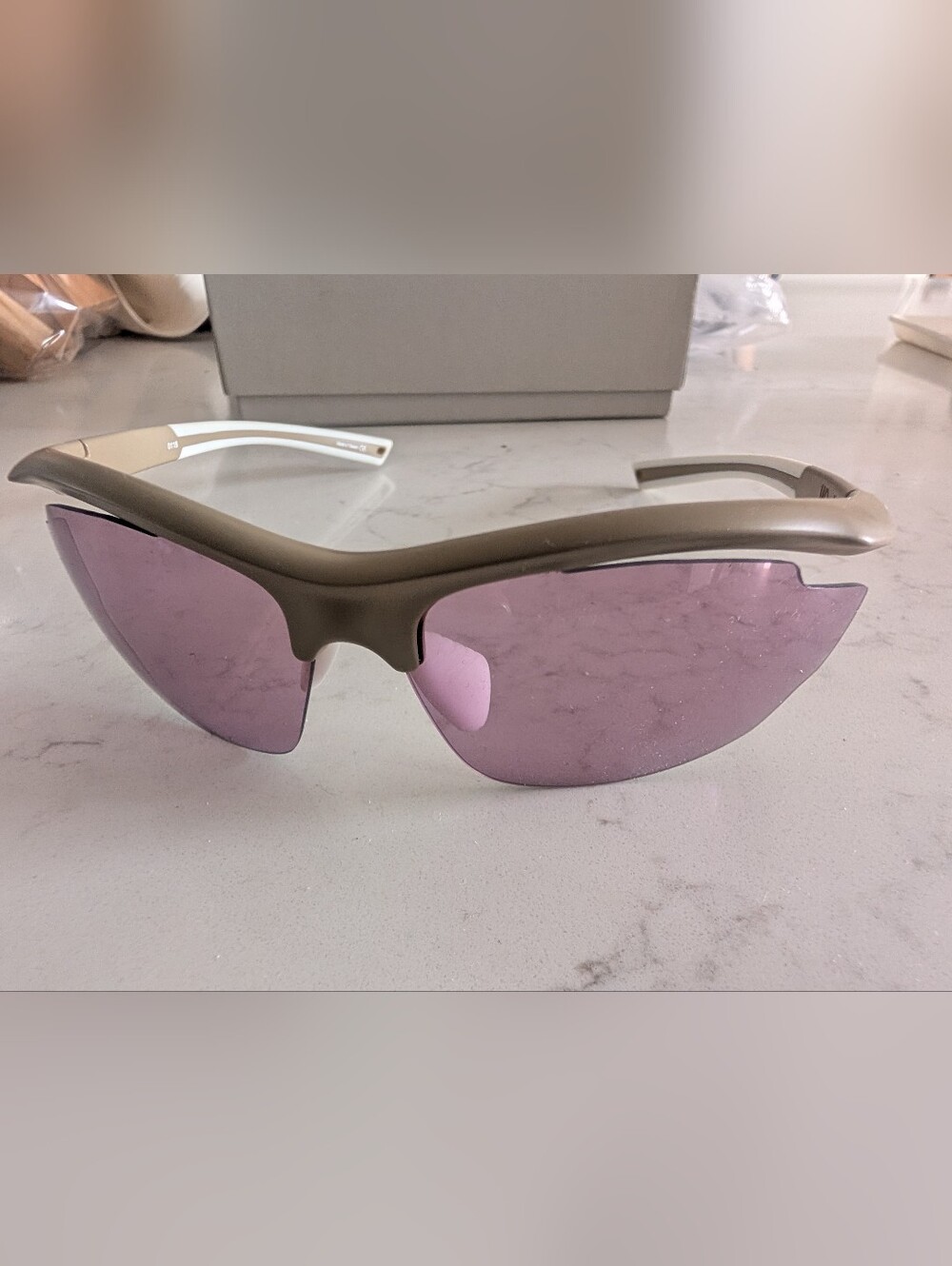 Westward Leaning Volt 02 Sunglasses in Pink Lenses and Tan Frame - Picture 7 of 7